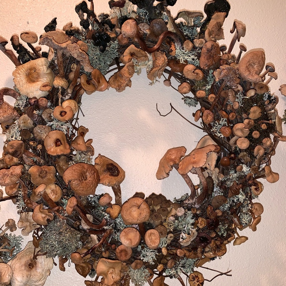 Handmade mushroom wreath!! ✂️🍄
